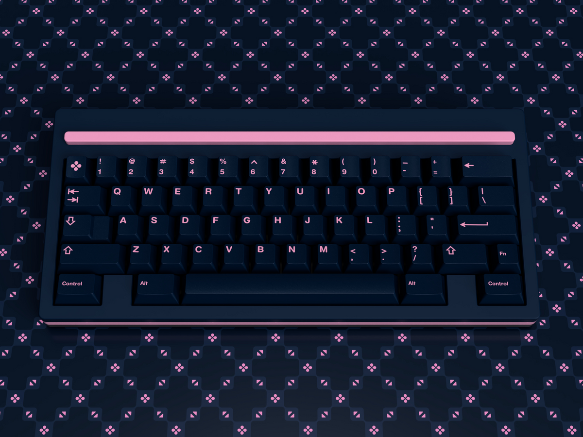 GMK Pink on Navy