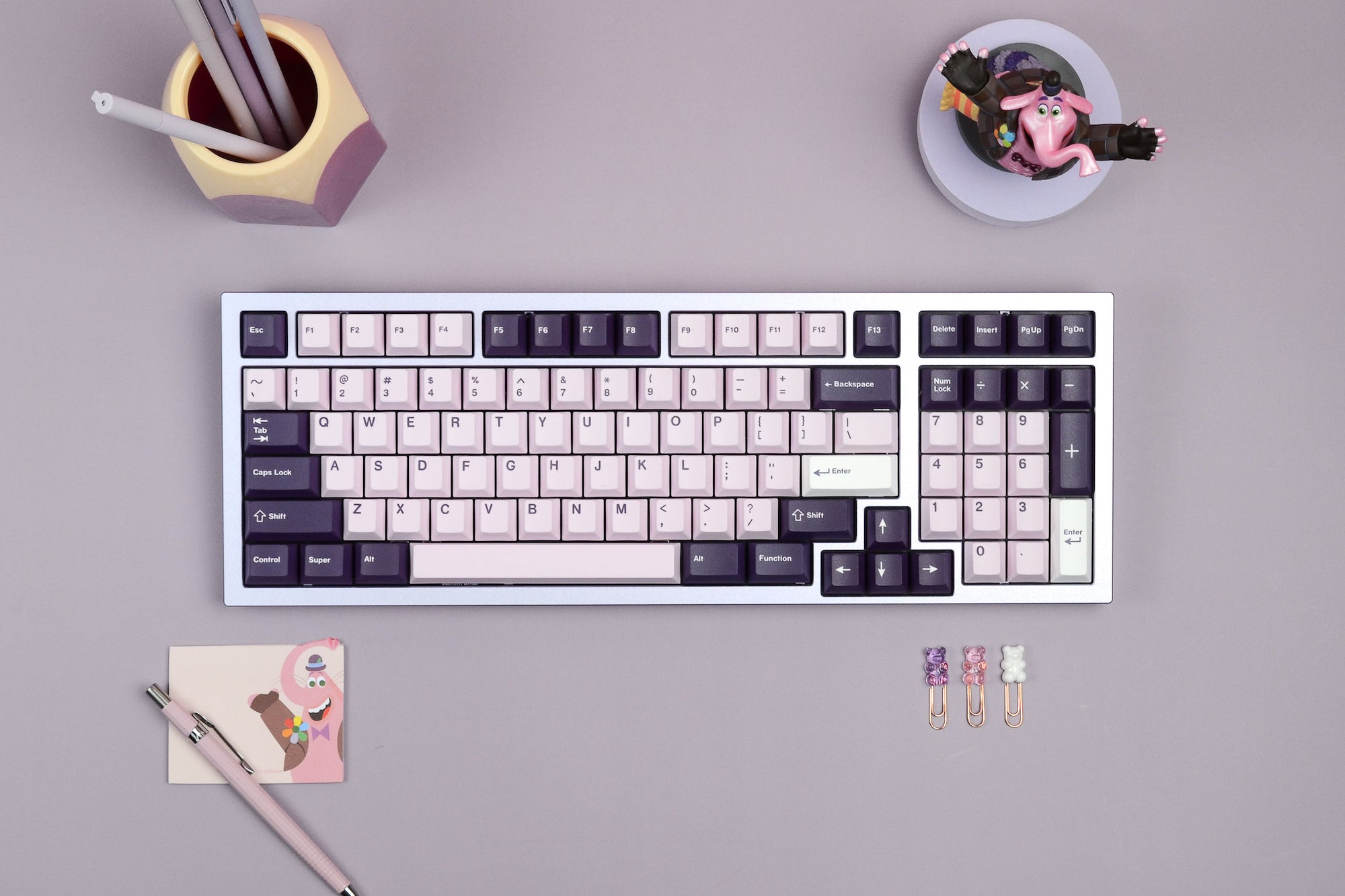 Brutal V2 1800 Keyboard with NicePBT Sugarplum Keycaps