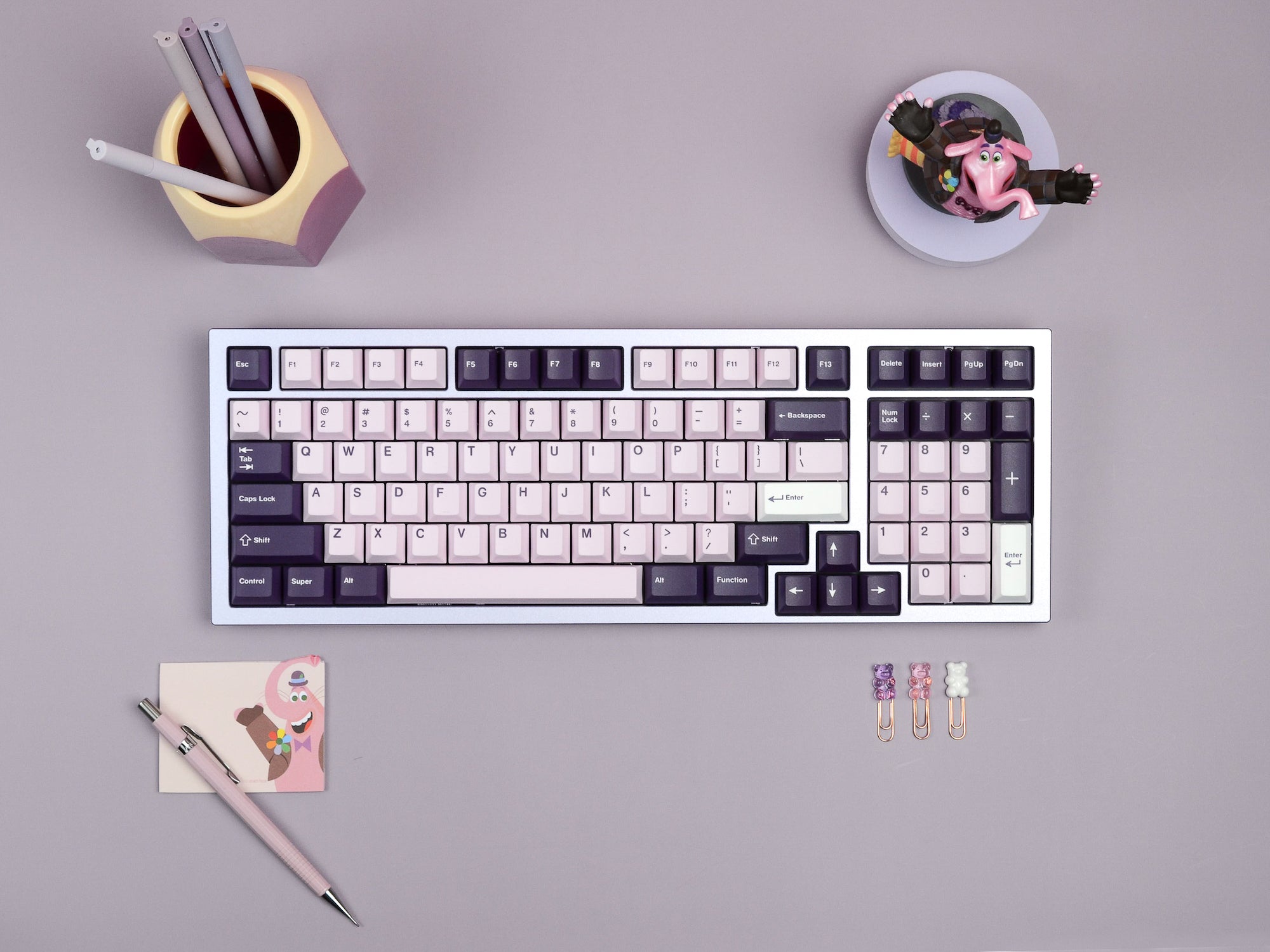 Brutal V2 1800 Keyboard with NicePBT Sugarplum Keycaps