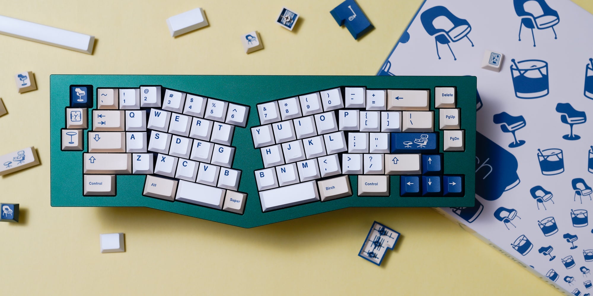 GMK Birch with Novelties on Malicious Ergo