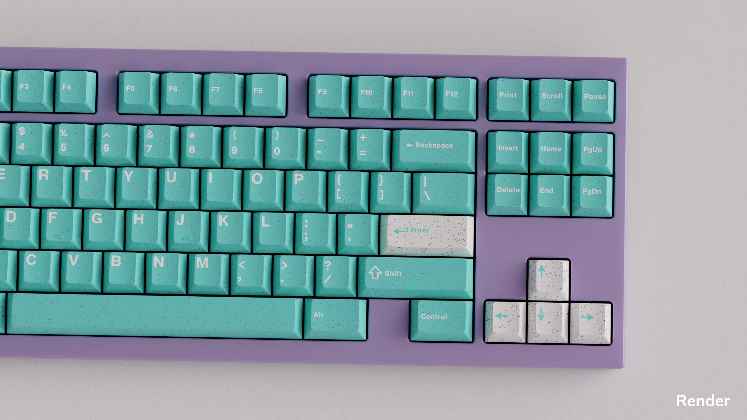 WS Purquoise Keycaps