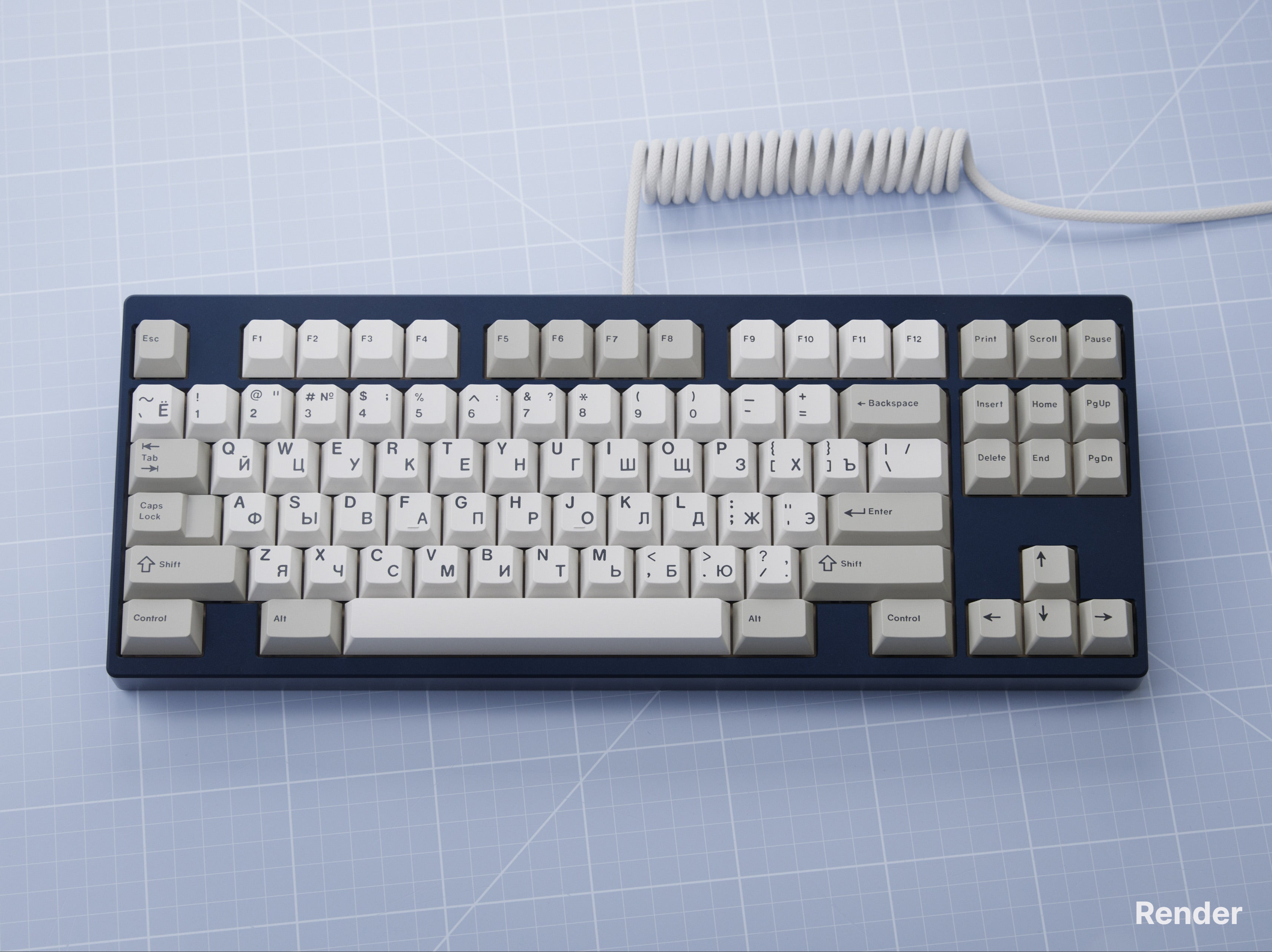 GMK Cyrillic Beige & Cyrillic White on Black – CannonKeys GMK Cyrillic Beige & Cyrillic White on Black – CannonKeys