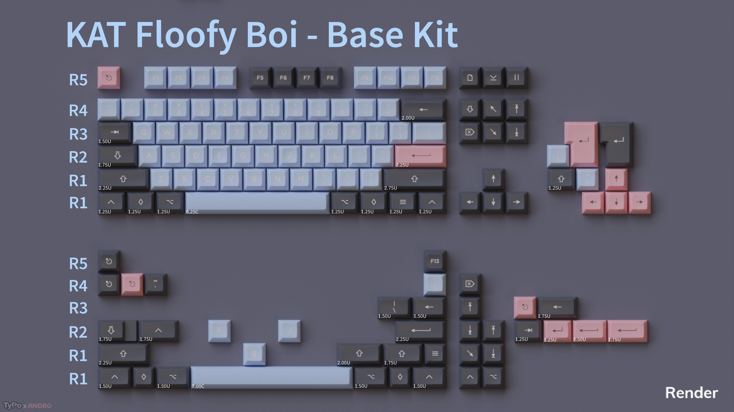 キーボード KAT Floofy Boi Base + Space KAT Floofy Boi – CannonKeys